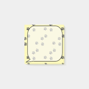Störende Hundeschlittenspuren Sprechblase Post-it Klebezettel