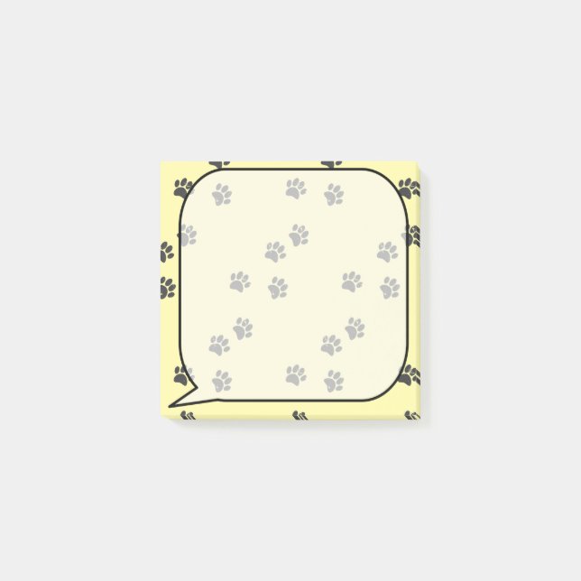 Störende Hundeschlittenspuren Sprechblase Post-it Klebezettel (Vorderseite)
