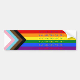 Stories Matter Gay Pride Intersection Rainbow Flag Autoaufkleber