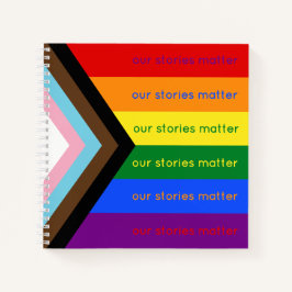 Stories Matter Intersectional Pride Flag Rainbow Notizbuch