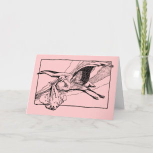 Stork and Baby: Baby Girl Herzlichen Glückwunsch Karte