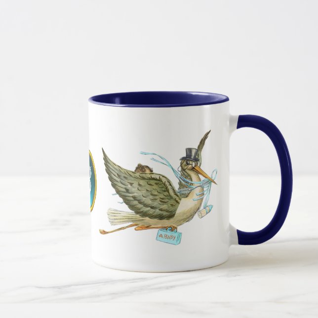 STORK BABY BOY SHOWER TASSE (Rechts)