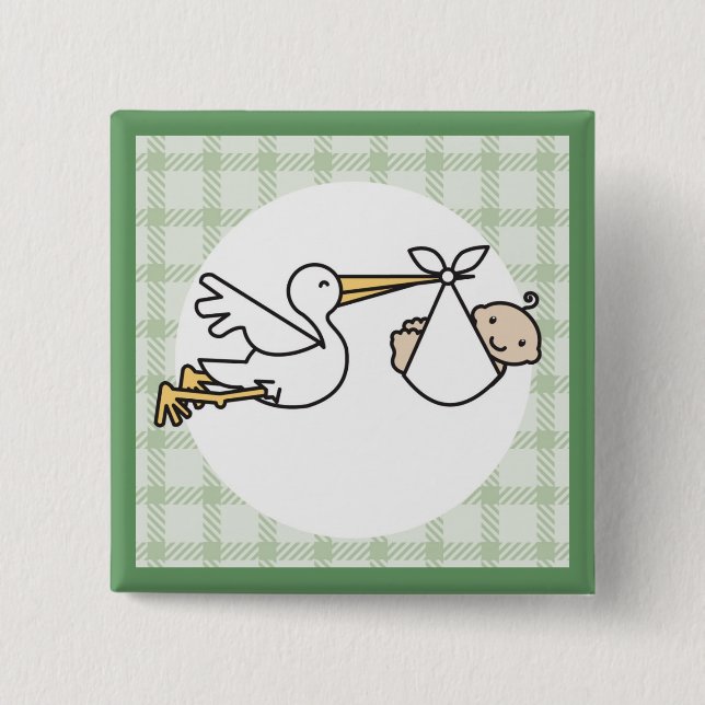 Stork Baby Delivery Button (Vorderseite)
