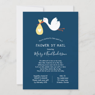 Stork Baby Dusche by Mail Einladung