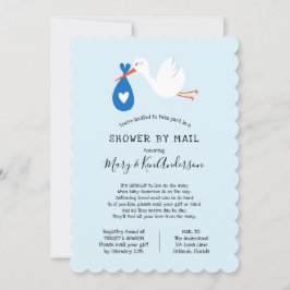 Stork Baby Dusche by Mail Einladung