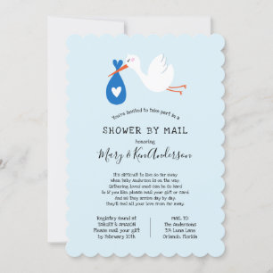 Stork Baby Dusche by Mail Einladung