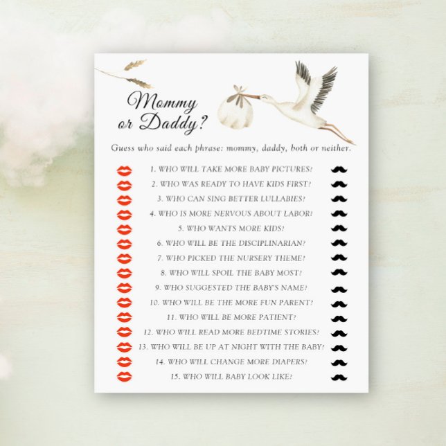 Stork Baby Dusche Mommy oder Daddy Baby Dusche Spi (Von Creator hochgeladen)