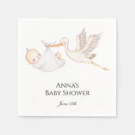 Stork Baby Dusche Serviette