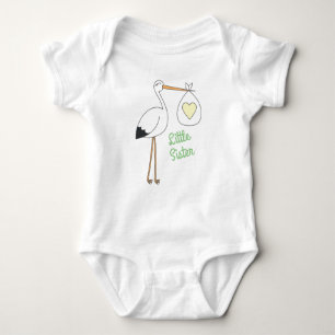 Stork Baby Duwer Green Gender Neutral Strampler