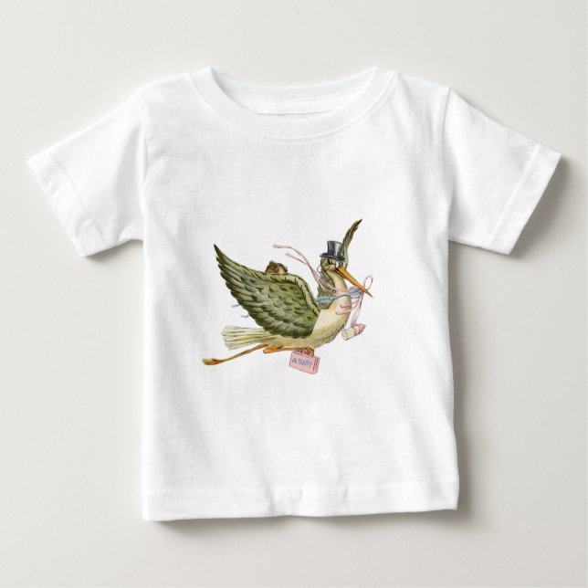STORK BABY SHOWER BABY T-SHIRT (Vorderseite)