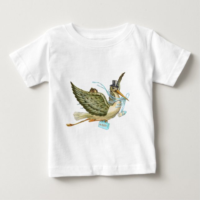 STORK BABY SHOWER BABY T-SHIRT (Vorderseite)