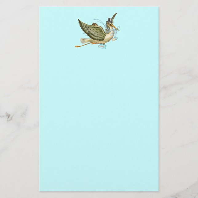 STORK BABY SHOWER BRIEFPAPIER (Vorderseite)