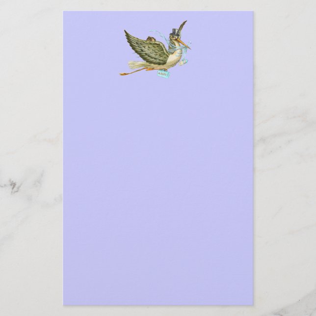 STORK BABY SHOWER BRIEFPAPIER (Vorderseite)