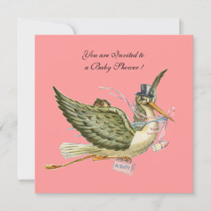 STORK BABY SHOWER EINLADUNG