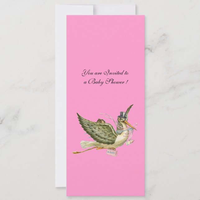STORK BABY SHOWER, EINLADUNG (Vorderseite)