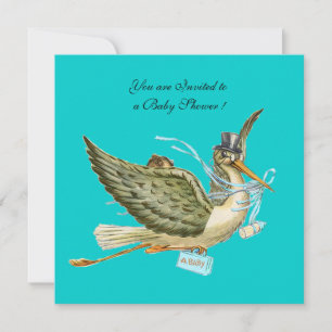 STORK BABY SHOWER EINLADUNG