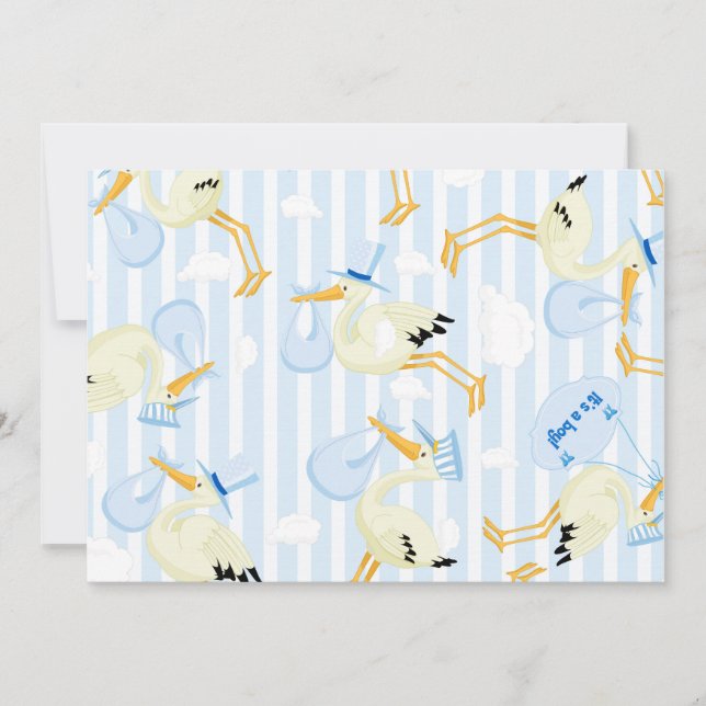 Stork Baby Shower Einladungen (Vorderseite)