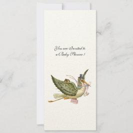 STORK BABY SHOWER, Filzpapier Einladung