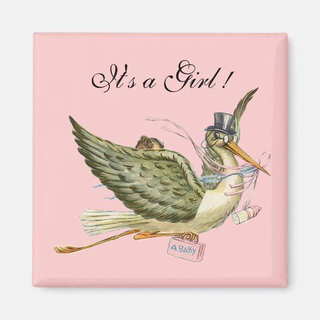 STORK BABY SHOWER MAGNET (Vorne)
