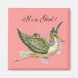 STORK BABY SHOWER MAGNET