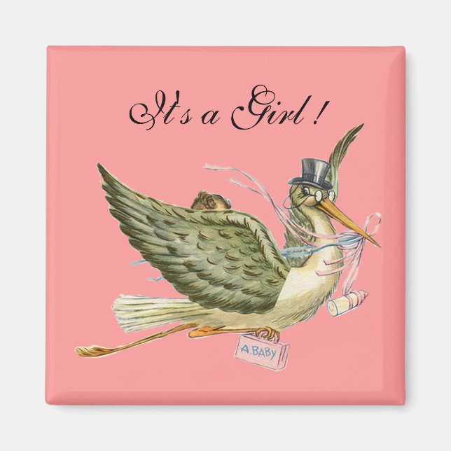 STORK BABY SHOWER MAGNET (Vorne)