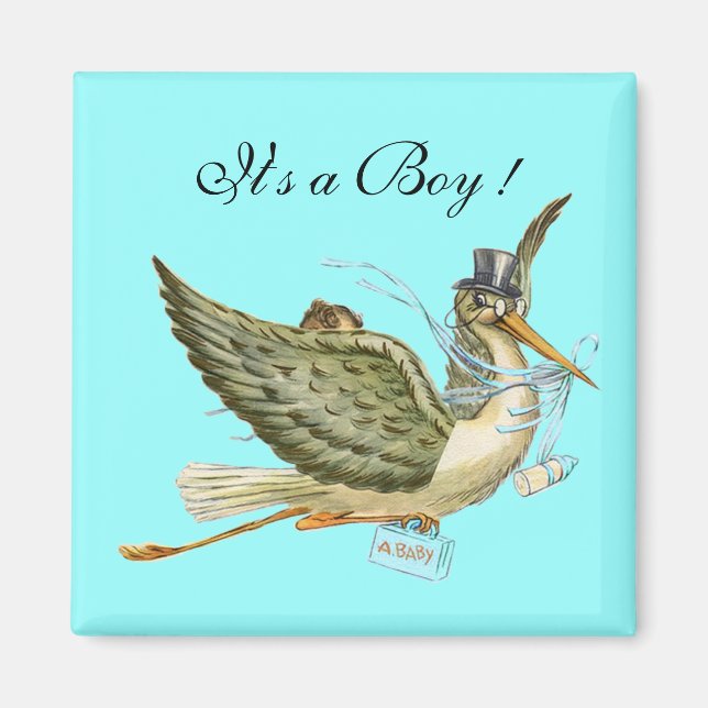 STORK BABY SHOWER MAGNET (Vorne)