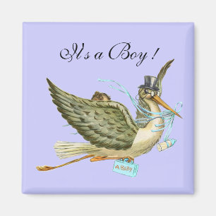STORK BABY SHOWER MAGNET