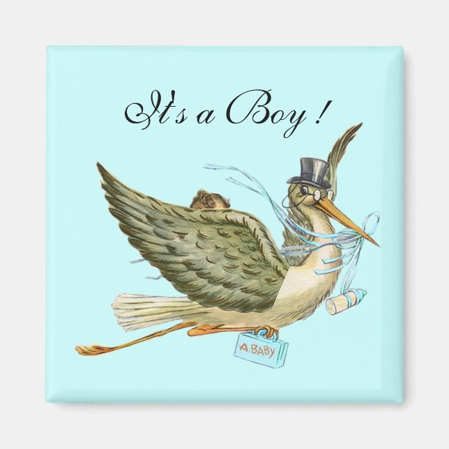 STORK BABY SHOWER MAGNET (Vorne)