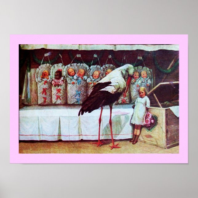 STORK BABY SHOWER New Babys Poster (Vorne)