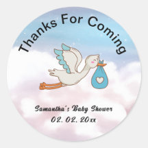 Stork Bird Babydusche danke für ihr Kommen