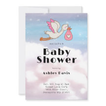 Stork Bird Sky und Cloud Baby Dusche