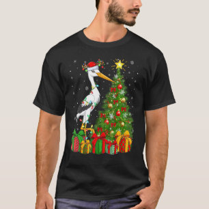 Stork Bird Xmas Weihnachtsfeiertag Weihnachtsbaum T-Shirt