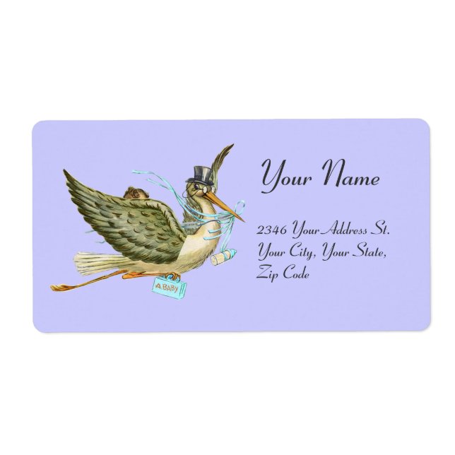 STORK BOY BABY SHOWER , Blue White (Vorne)