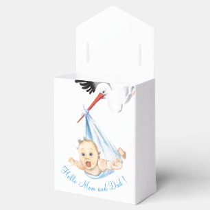 Stork Carry Baby - Cartoon Zeichne süße Funny  Geschenkschachtel