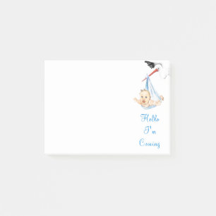 Stork Carry Baby Funny Sticknotes Post-it Klebezettel