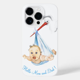 Stork Carry Baby iPhone Case Hallo Mama und Vater