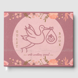 Stork Carry Baby Shower Gästebuch