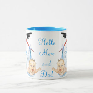 Stork Carry Baby Tasse Geschenk - Spaß