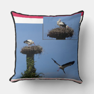 Stork Collage Throw Kissen 