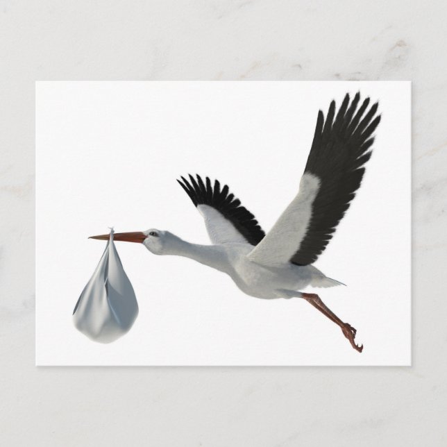 Stork Deliverle Postkarte (Vorderseite)