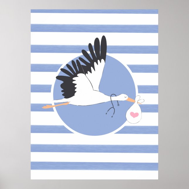 Stork Delivery Medical Office Niedlich Poster OBGY (Vorne)