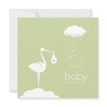 Stork Delivery Neutral Baby Shower Einladung