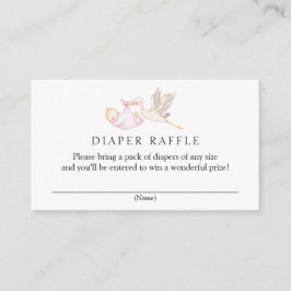 Stork Diaper Raffle Baby Dusche Begleitkarte