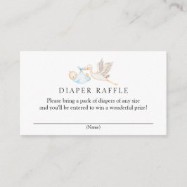 Stork Diaper Raffle Baby Dusche Begleitkarte