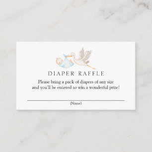 Stork Diaper Raffle Baby Dusche Begleitkarte