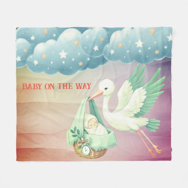 Stork Fleece Blanket (Vorderseite (Horizontal))