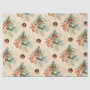 STORK GIRL BABY SHOWER PINK GEMSTONES SEIDENPAPIER