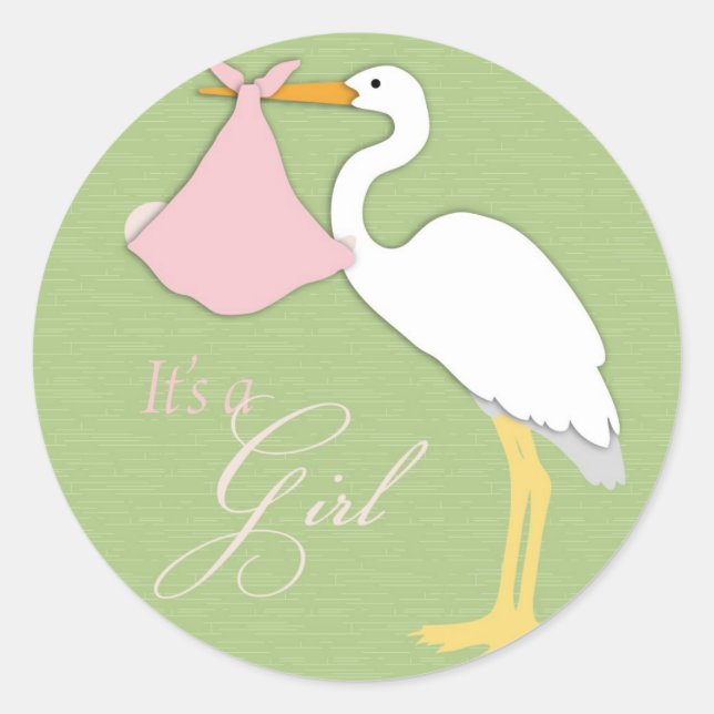 Stork Girl Sticker (Vorderseite)