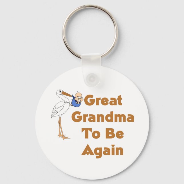 Stork Great Oma, um wieder sein Schlüsselanhänger (Vorderseite)