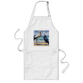 Stork Raven Mad – Beach Bird Banter Lange Schürze